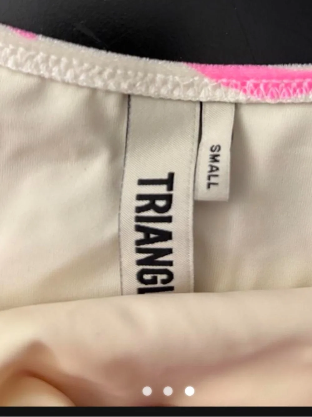 triangl swimwear Pink & White Zebra-Stripe Bikini Set